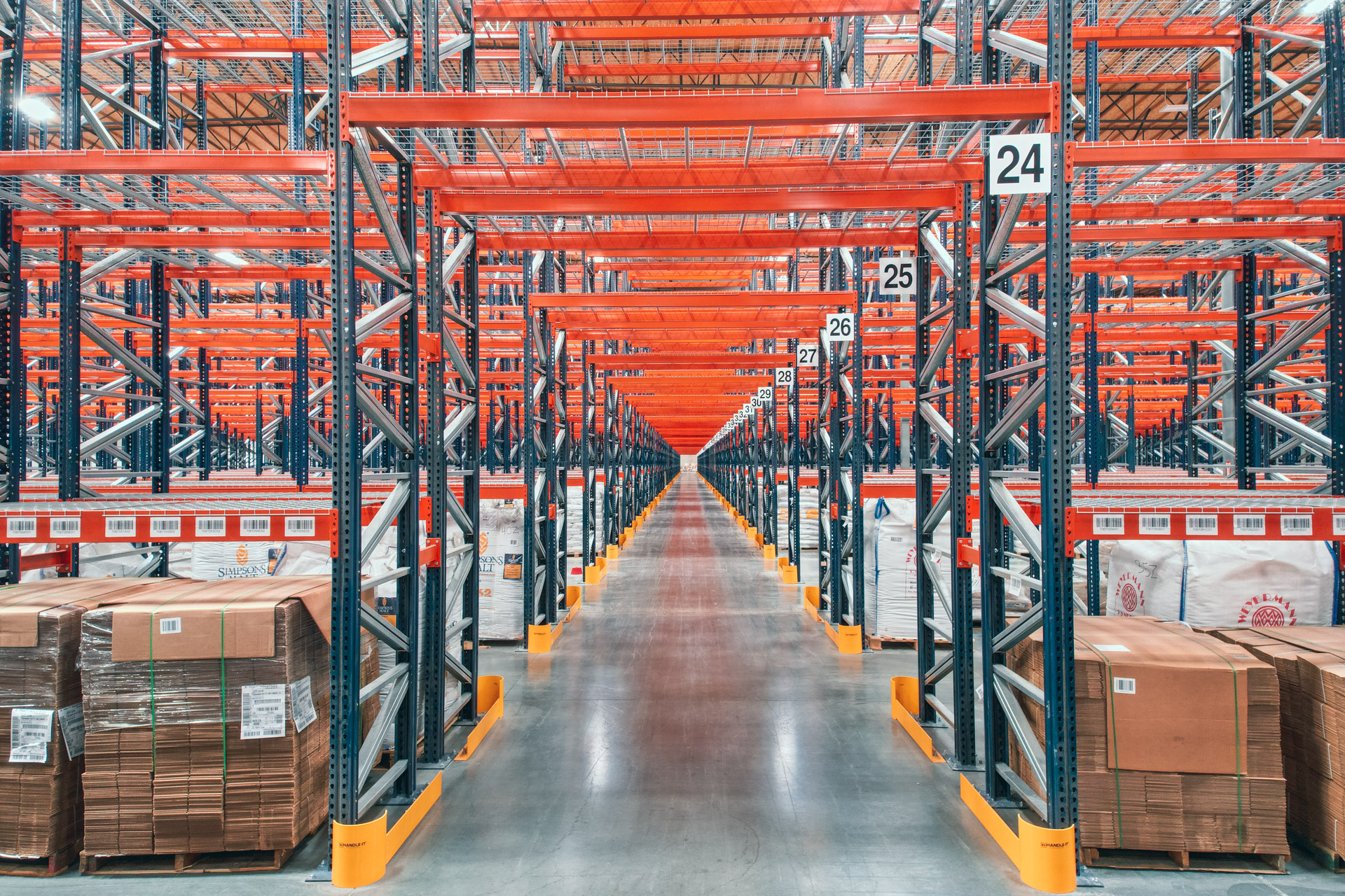 Industrial pallet racking installation in Centerville warehouse